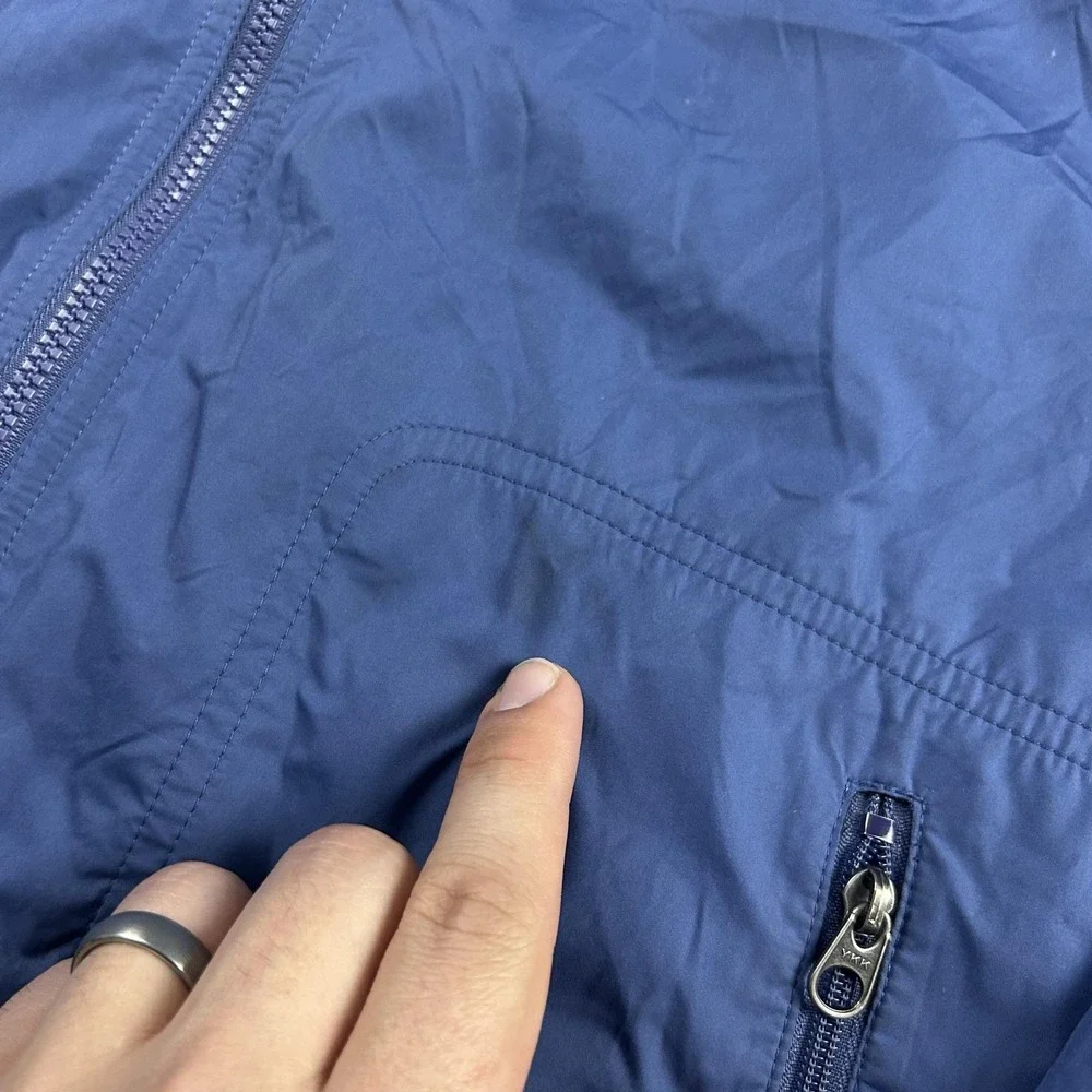 Patagonia Jacket Kids XL Blue Reversible Fleece Lined Zip Windbreaker